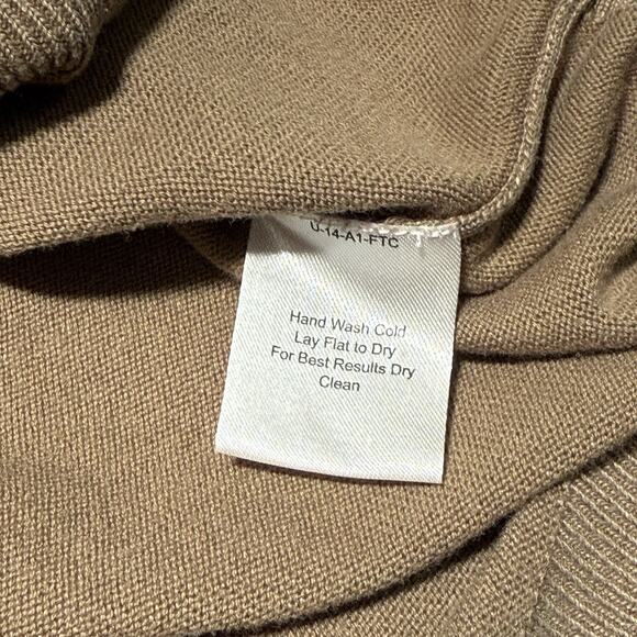 Pronto Uomo Sweater Mens Size Large Brown Mock Neck Tony Soprano Style Old Money - Picture 5 of 8